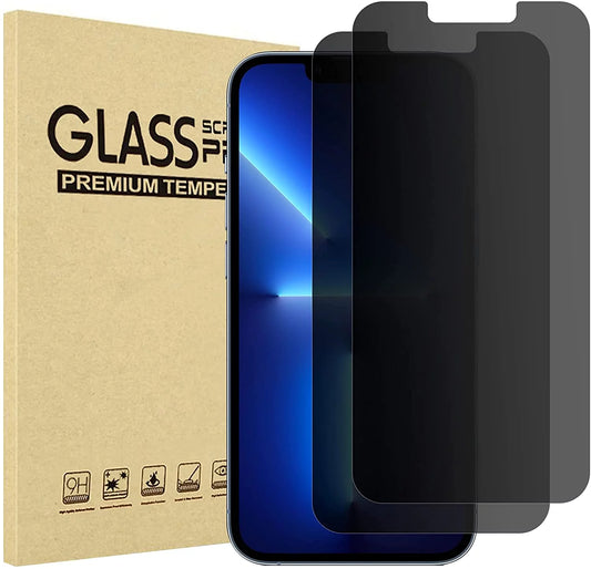 2 Pack 6.7 Inch 14 Plus/ 13 Pro Max Privacy Screen Protector, 9H anti Spy Dark Tempered Glass Screen Film Guard for 14 plus 2022/ 13 Pro Max 2021, Case Friendly